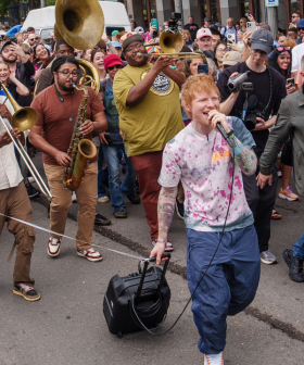 Ed Sheeran Performs New Music On The Streets Of New Orleans